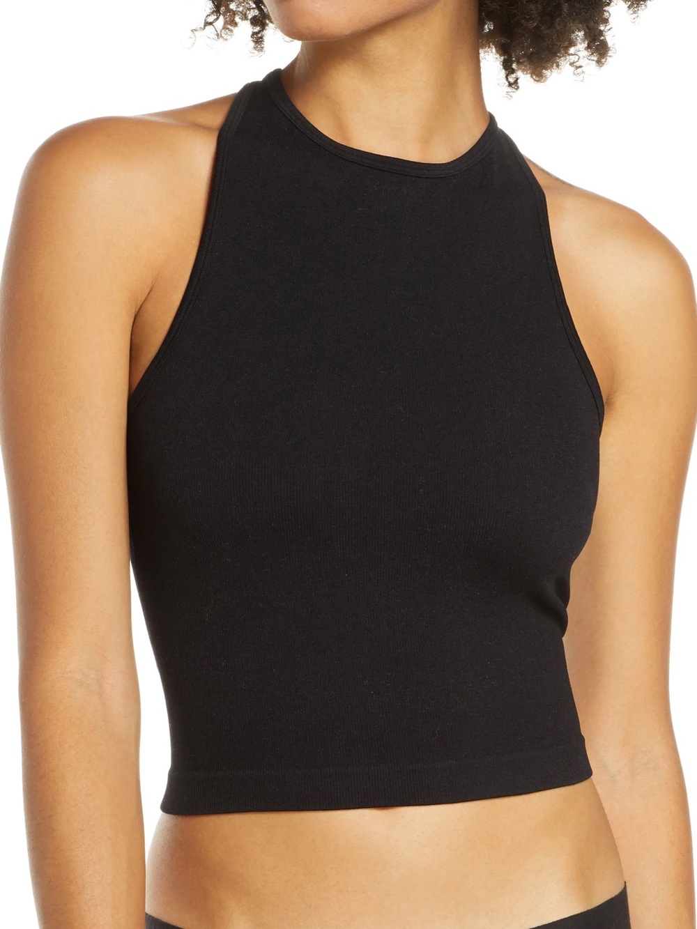 Intimately Free People Hayley Black Racerback Brami Cropped Tank Top